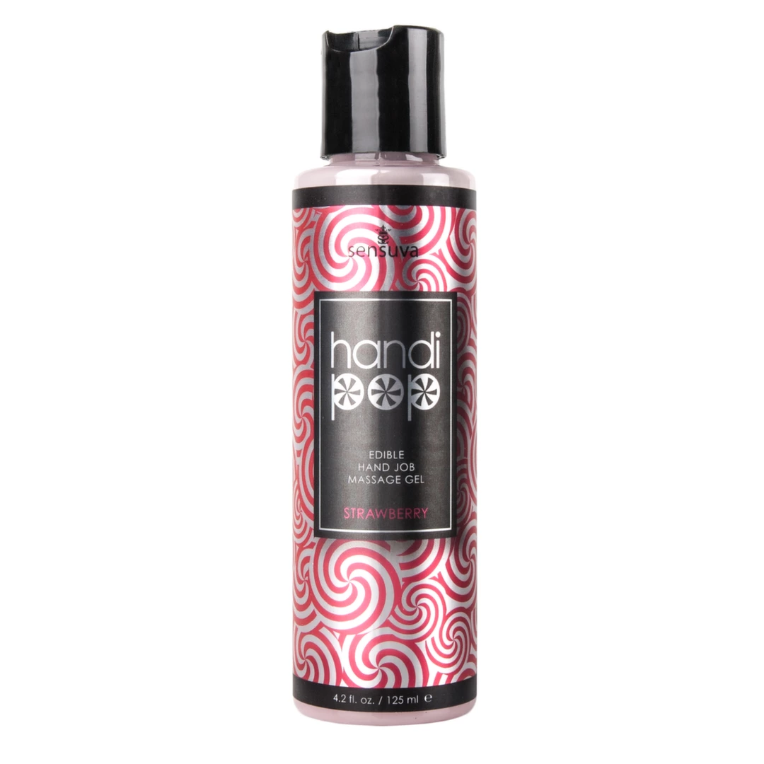 Olejek do masażu jadalny o aromacie truskawkowym Sensuva Handipop 125 ml