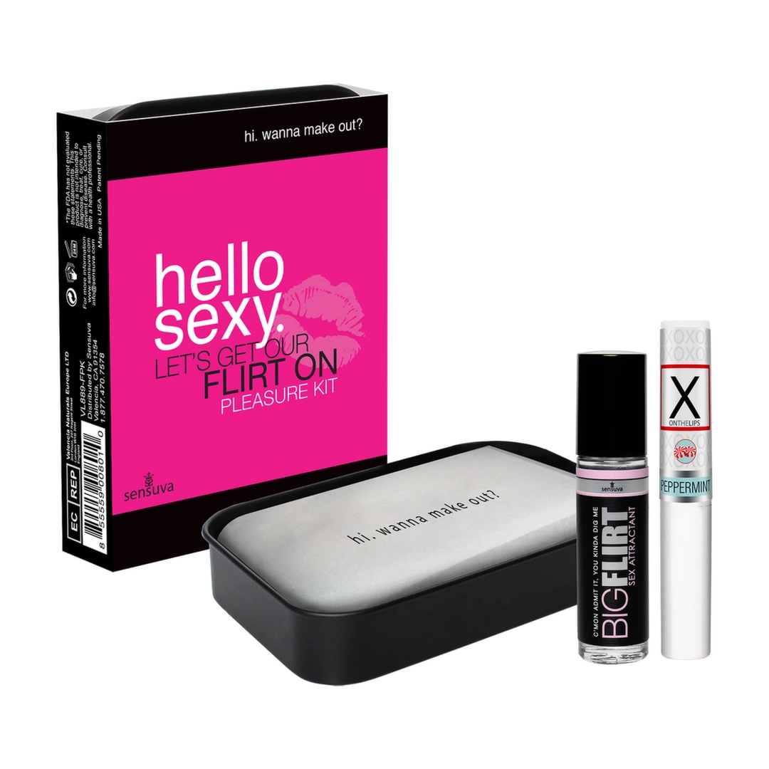 Zestaw stymulujący z balsamem i feromonami Sensuva Hello Sexy 2 g & 10 ml