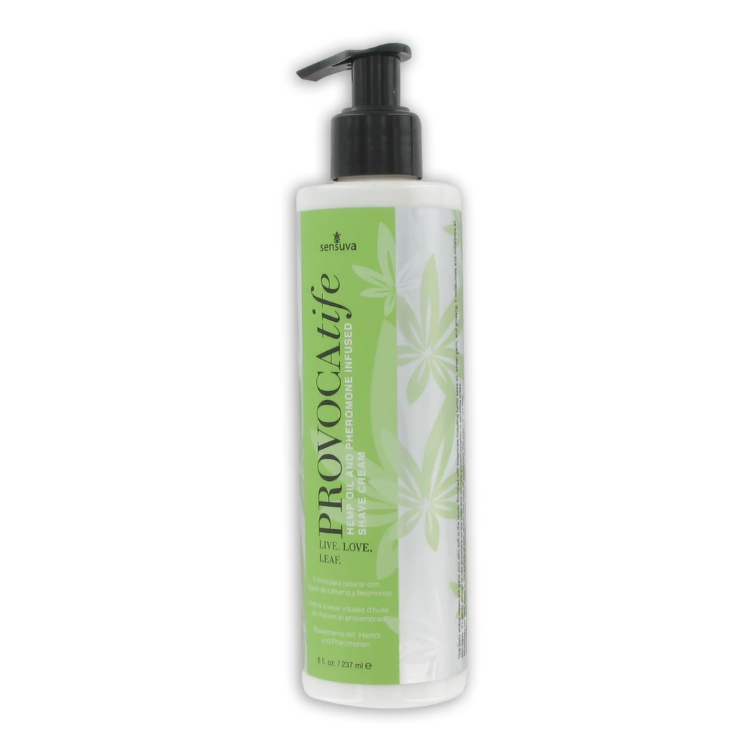Krem do golenia  - Sensuva Provocatife Cannabis Oil & Pheromone Infused Shave Cream 240 ml