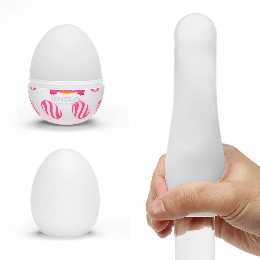 Masturbator biały do masturbacji penisa Tenga Egg Wonder Curl