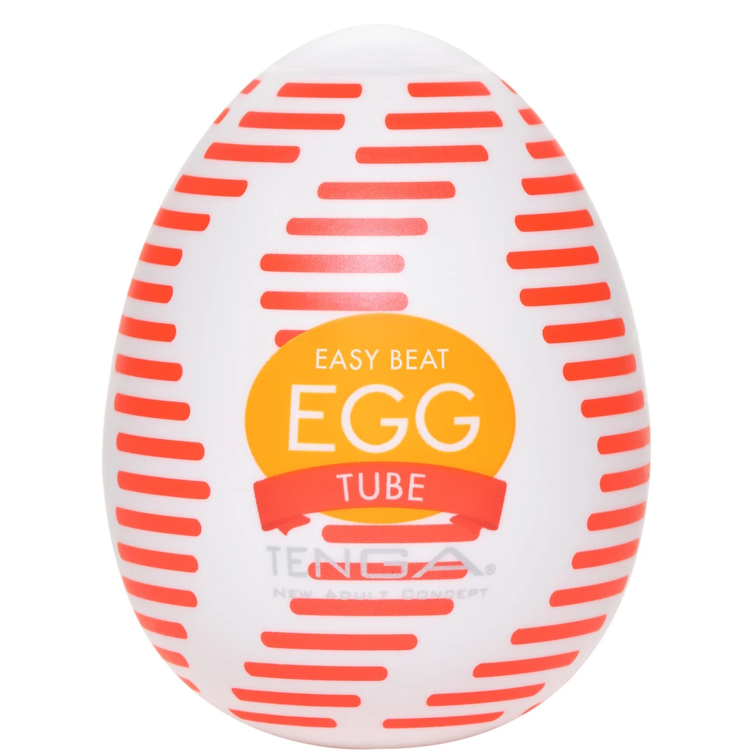 Masturbator biały do masturbacji penisa z kanałem wypełnionym wypustkami o różnych kształtach Tenga Egg Wonder Tube