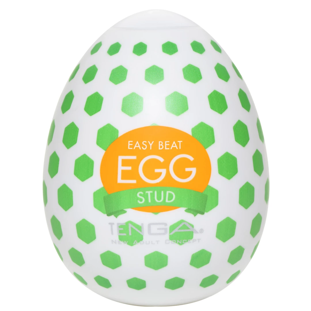 Masturbator biały do masturbacji penisa z kanałem wypełnionym wypustkami o różnych kształtach Tenga Egg Wonder Stud