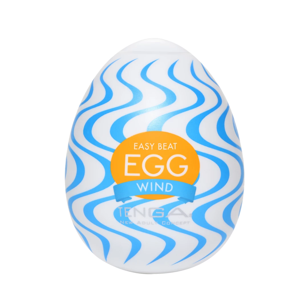 Masturbator biały do masturbacji penisa z kanałem wypełnionym wypustkami o różnych kształtach Tenga Egg Wonder Wind 