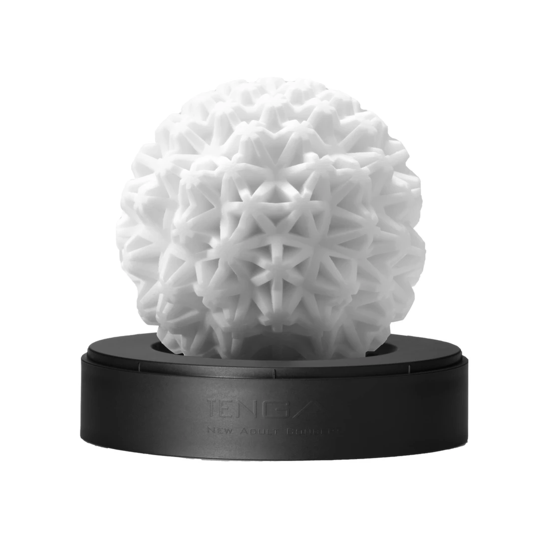 Masturbator biały okrągły z koralową strukturą wewnątrz Tenga Geo Coral