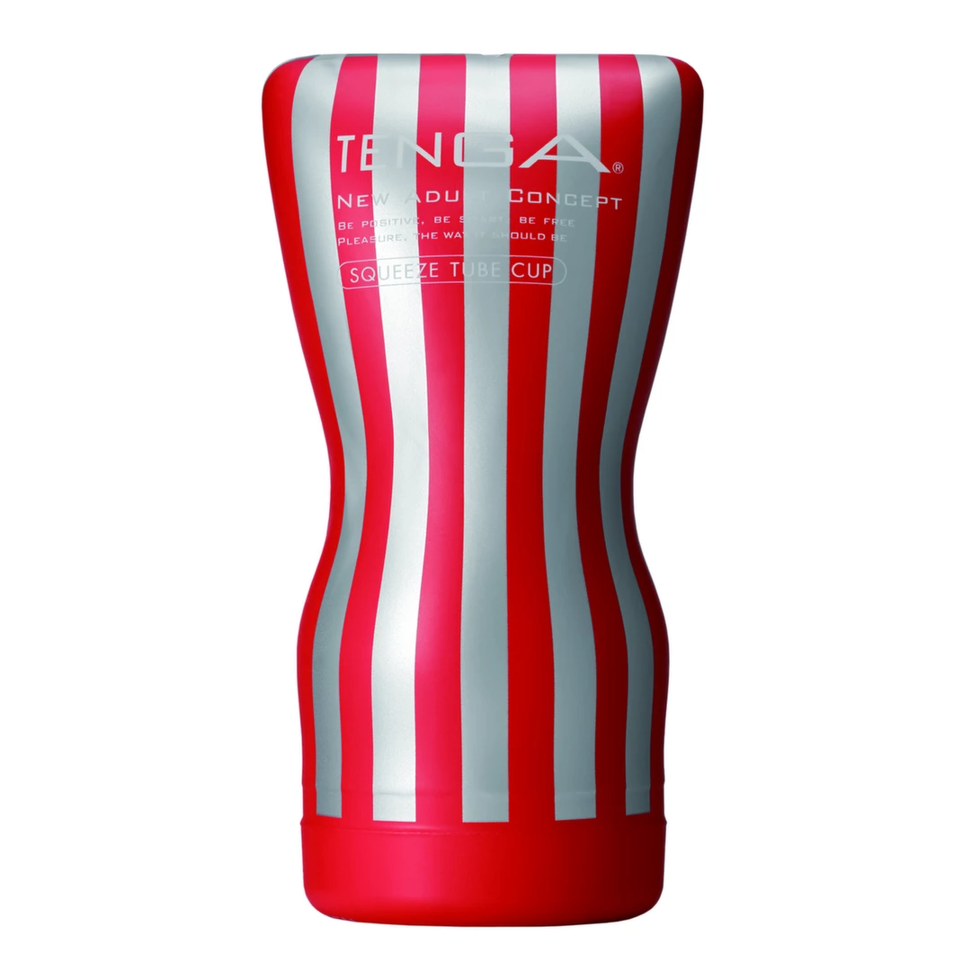 Kubek do masturbacji penisa z kontrolą ciśnienia czerwono srebrny Tenga Soft Case Cup