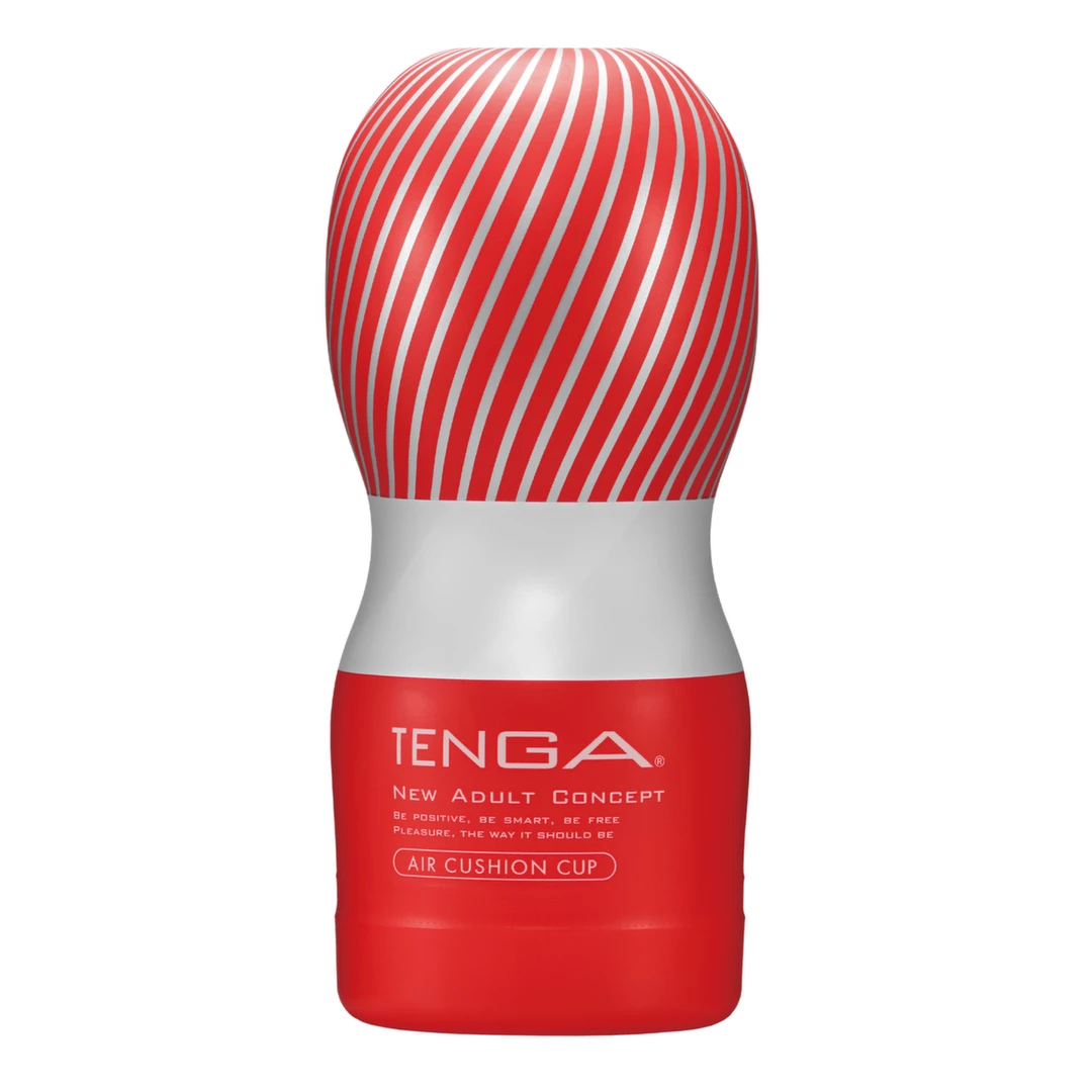 Masturbator czerwony do masturbacji penisa ze spiralną teksturą wewnętrzną Tenga Air Cushion Cup 