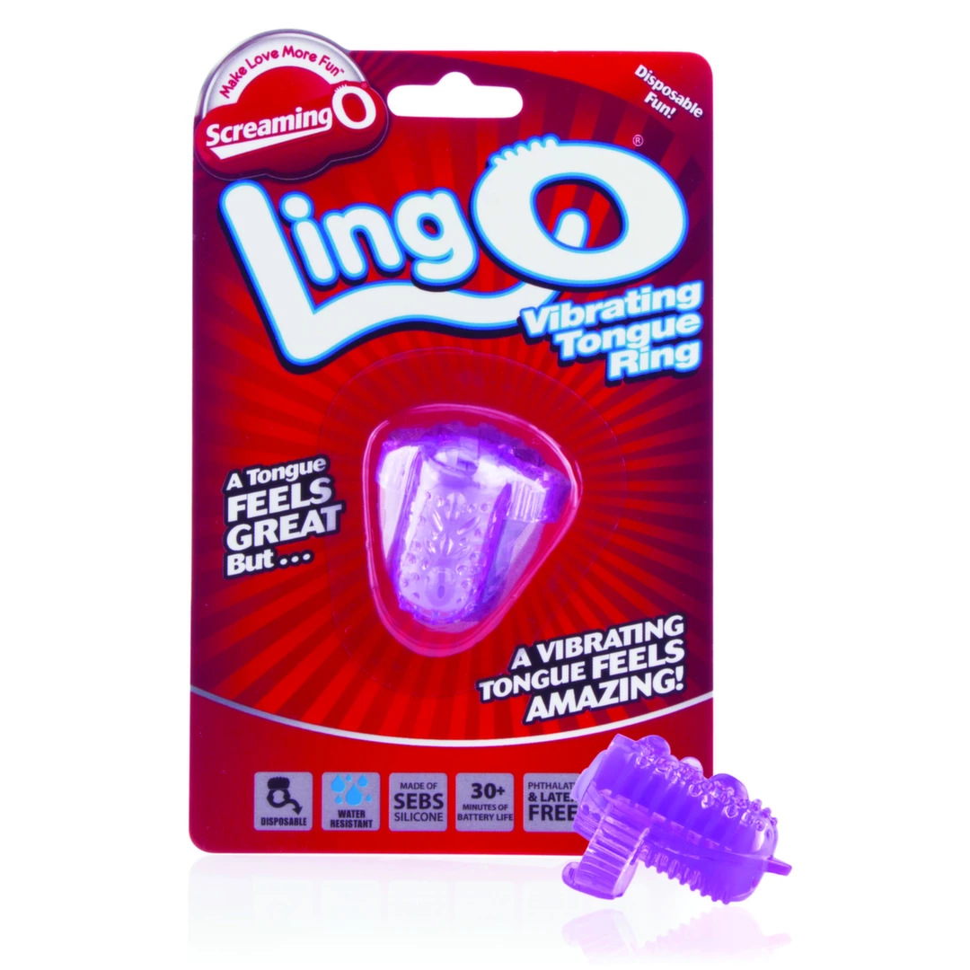 Wibrator fioletowy silikonowy językowy z wibracjami The Screaming O LingO