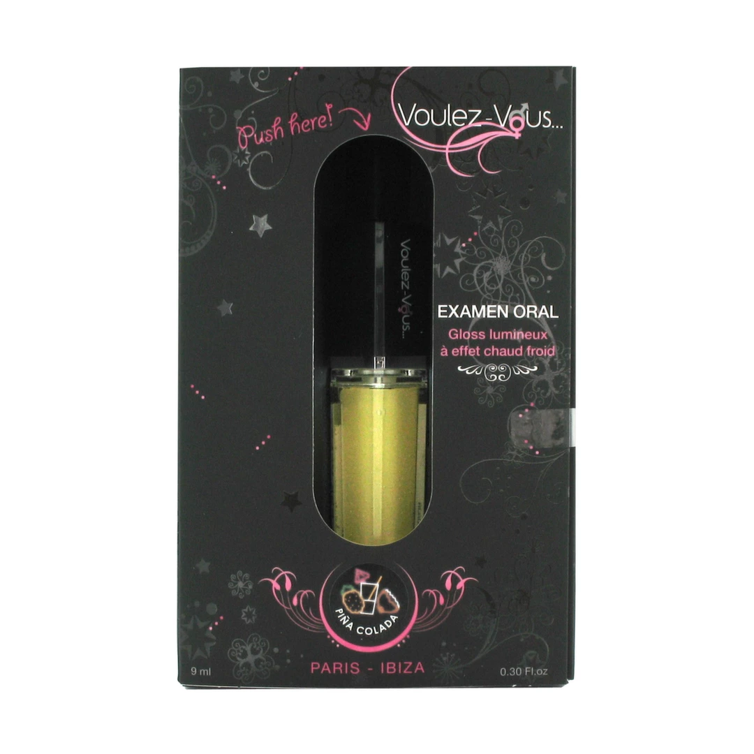 Szminka stymuluje penisa o smaku pina colada Voulez-Vous... Light Gloss 9 ml