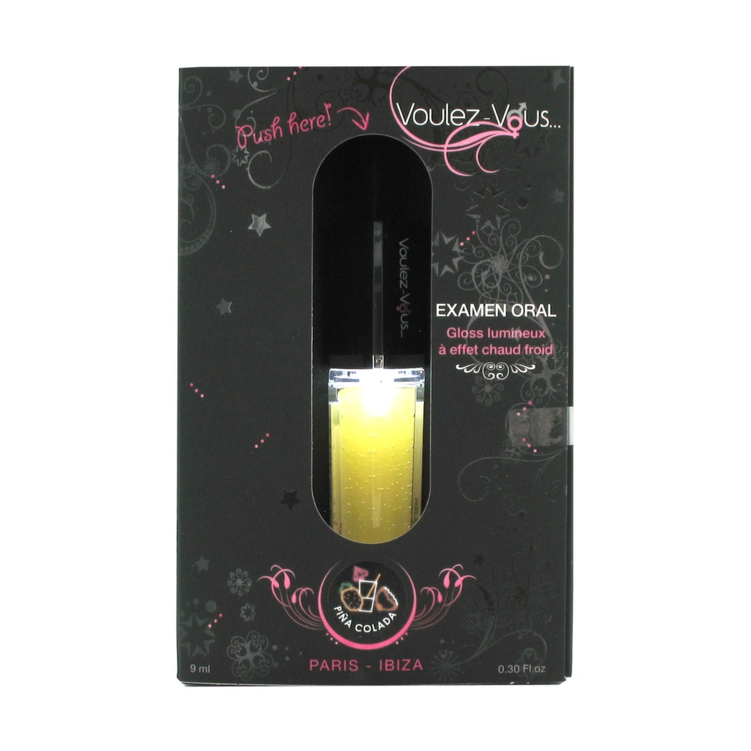 Szminka stymuluje penisa o smaku pina colada Voulez-Vous... Light Gloss 9 ml