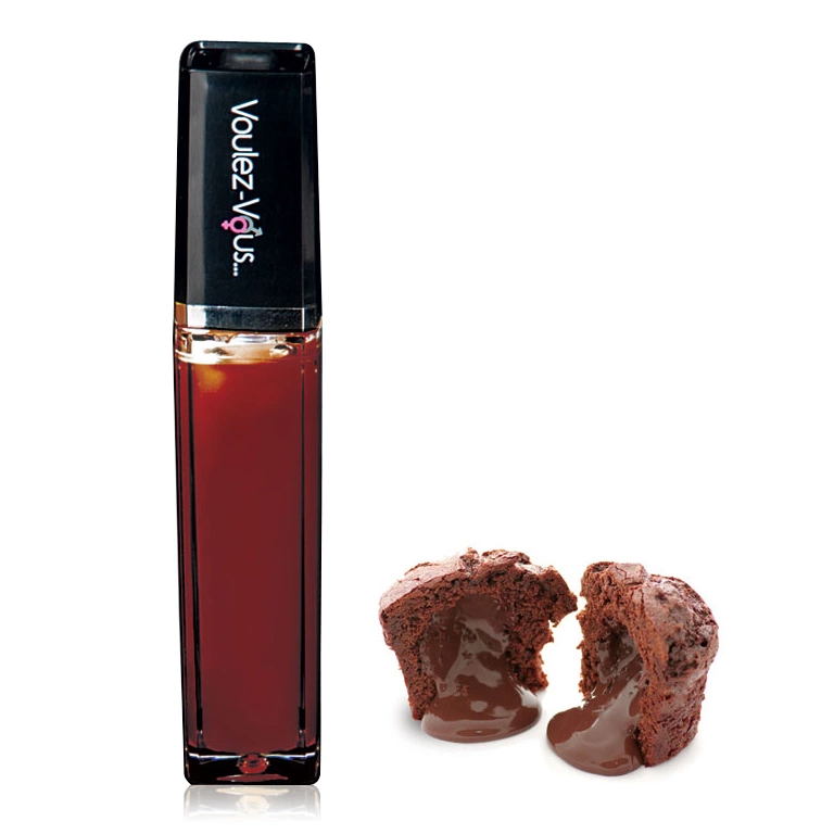 Szminka stymulujacy penis o smaku ciasta czekoladowego Voulez-Vous... Light Gloss 9 ml