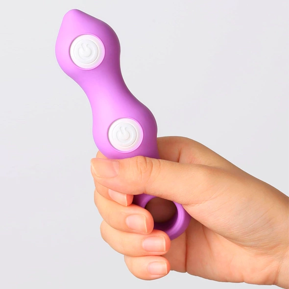 Fioletowa silikonowa wibrująca pałeczka na palec do stymulacji pochwy i łechtaczki Vi-Bo Stick Orb