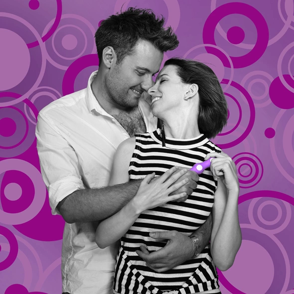 Fioletowa silikonowa wibrująca pałeczka na palec do stymulacji pochwy i łechtaczki Vi-Bo Stick Orb