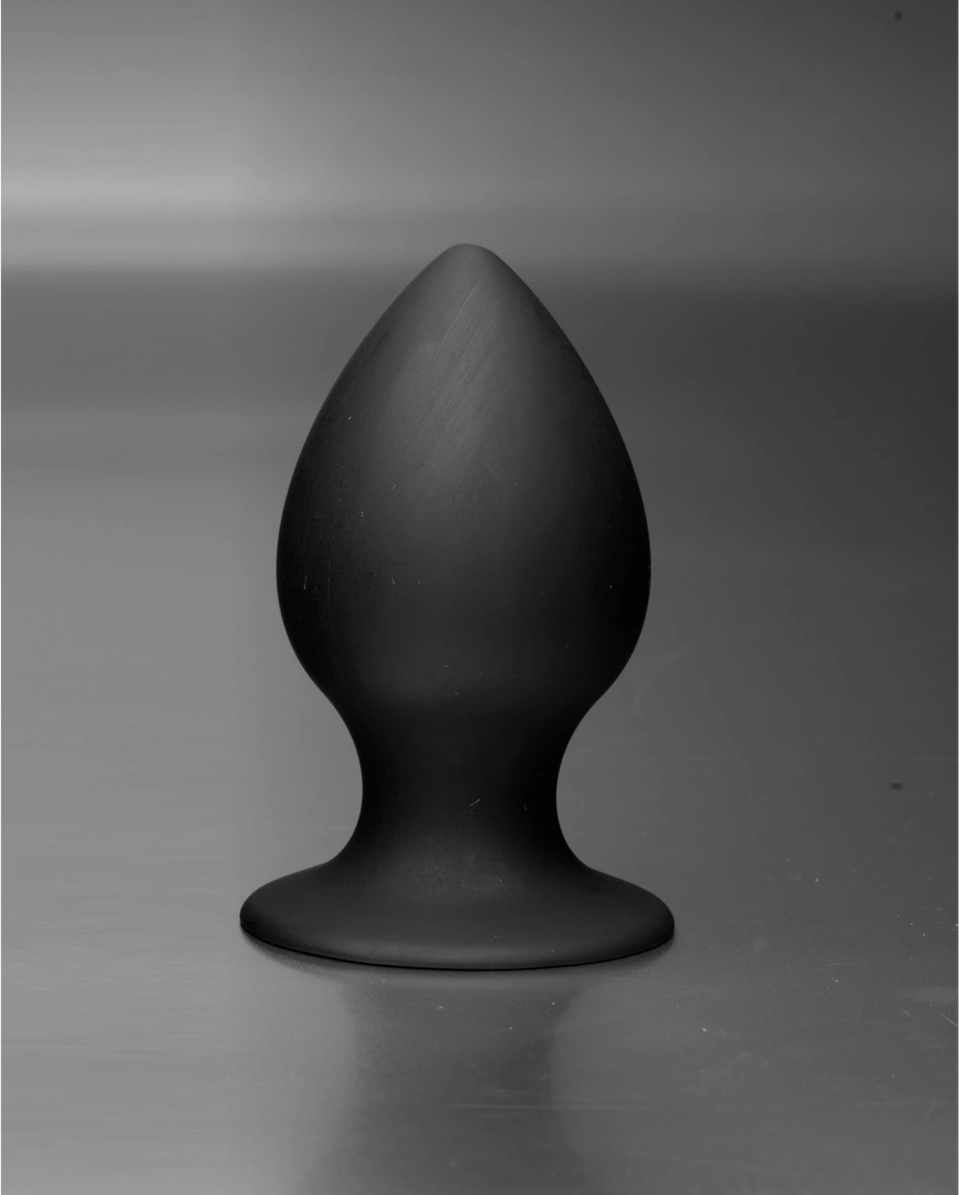 Korek analny mały wykonany z czarnego silikonu Tom of Finland 10 cm