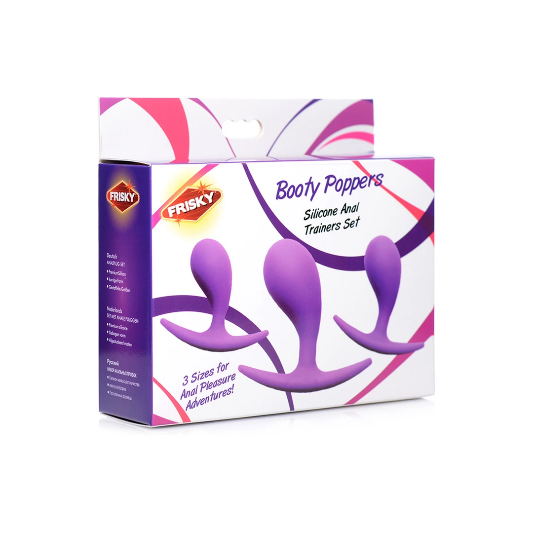 Silikonowy zestaw do treningu analnego w kolorze fioletowym