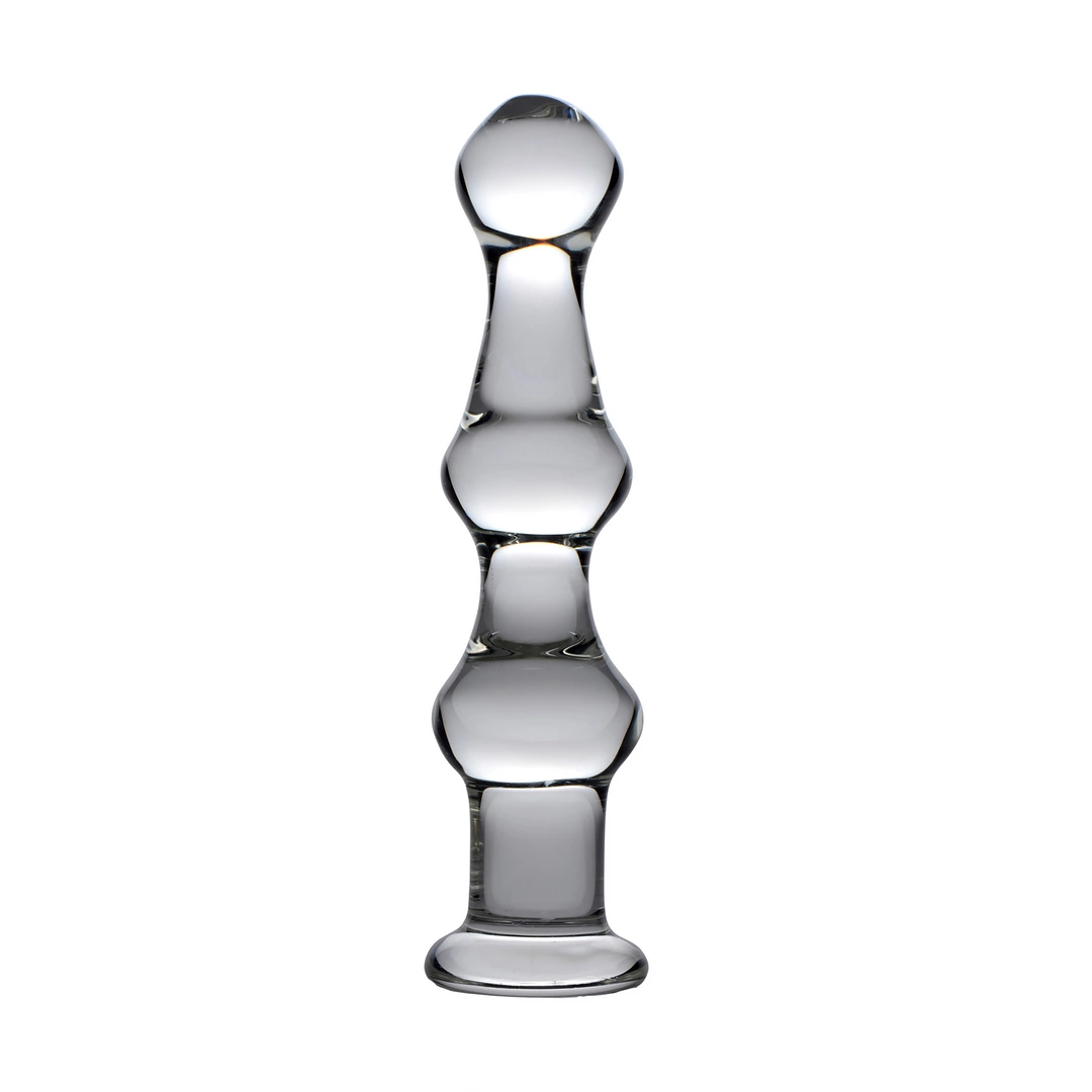 Dildo do masturbacji wykonane ze szkła z 3 wypustkami Mammoth 38 cm