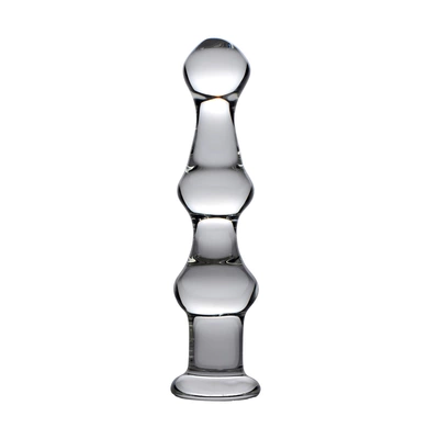 Dildo do masturbacji wykonane ze szkła z 3 wypustkami Mammoth 38 cm