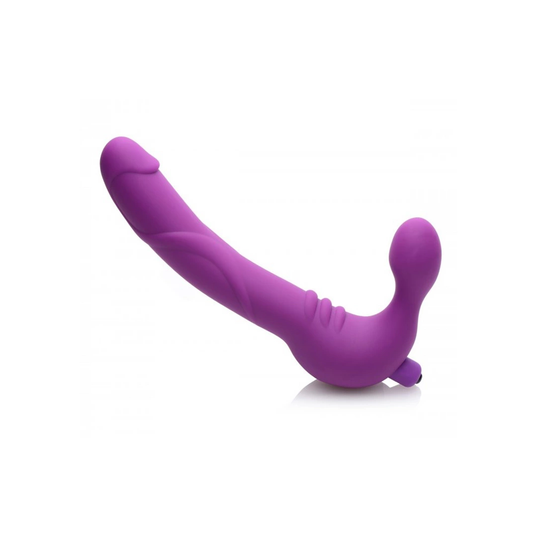 Potrójne realistyczne wibrujące dildo do masturbacji pochwy wykonany z fioletowego silikonu XR Brands Royal Potrójne realistyczne wibrujące dildo do masturbacji pochwy wykonany z fioletowego silikonu XR Brands Royal