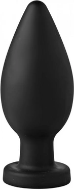 Korek analny wykonany z czarnego silikonu XR Brands Master Series