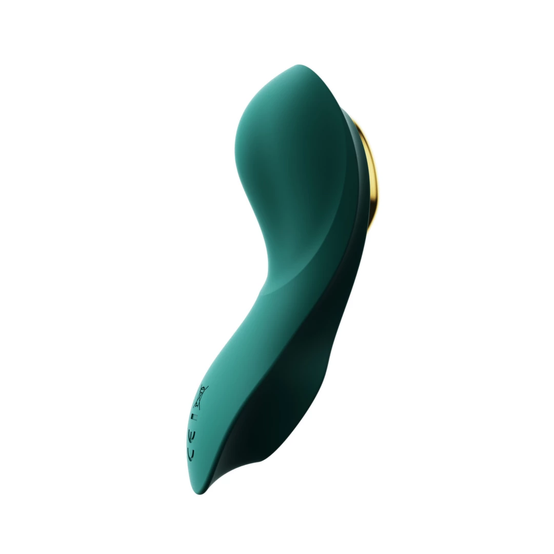 Zielony silikonowy wibrator do stymulacji łechtaczki i punktu G Zalo Aya Wearable Massager 