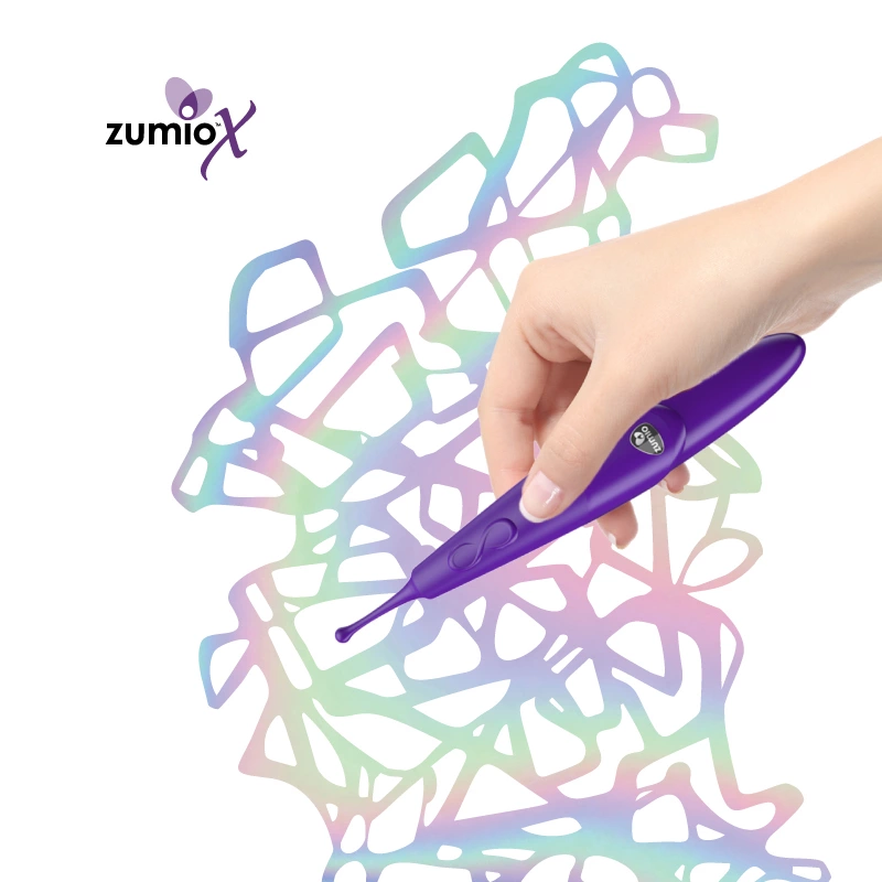 Fioletowy silikonowy wibrator z wąską główką do stymulacji łechtaczki Zumio S Spirotip