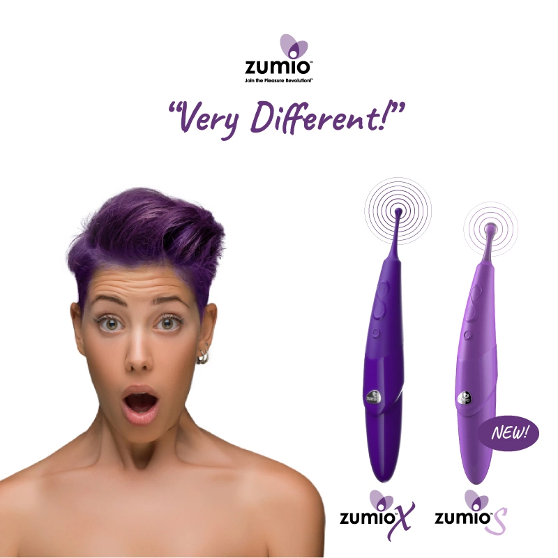 Fioletowy silikonowy wibrator z wąską główką do stymulacji łechtaczki Zumio S Spirotip