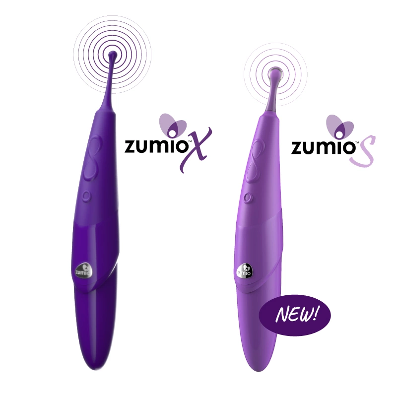Fioletowy silikonowy wibrator z wąską główką do stymulacji łechtaczki Zumio S Spirotip